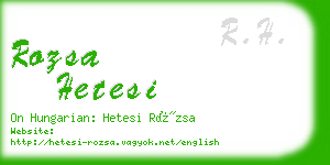 rozsa hetesi business card